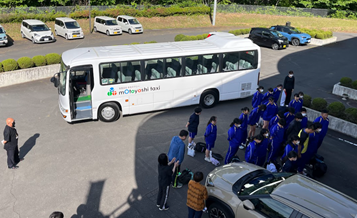 中総体会場への出発の様子