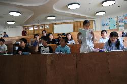 防災学習に取り組む児童の様子