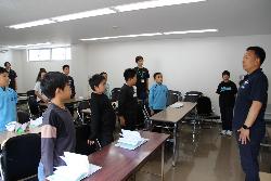 退所式に参加する児童の様子