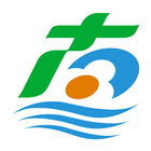 南三陸町の「南」と「三」をモチーフに表された町章の画像