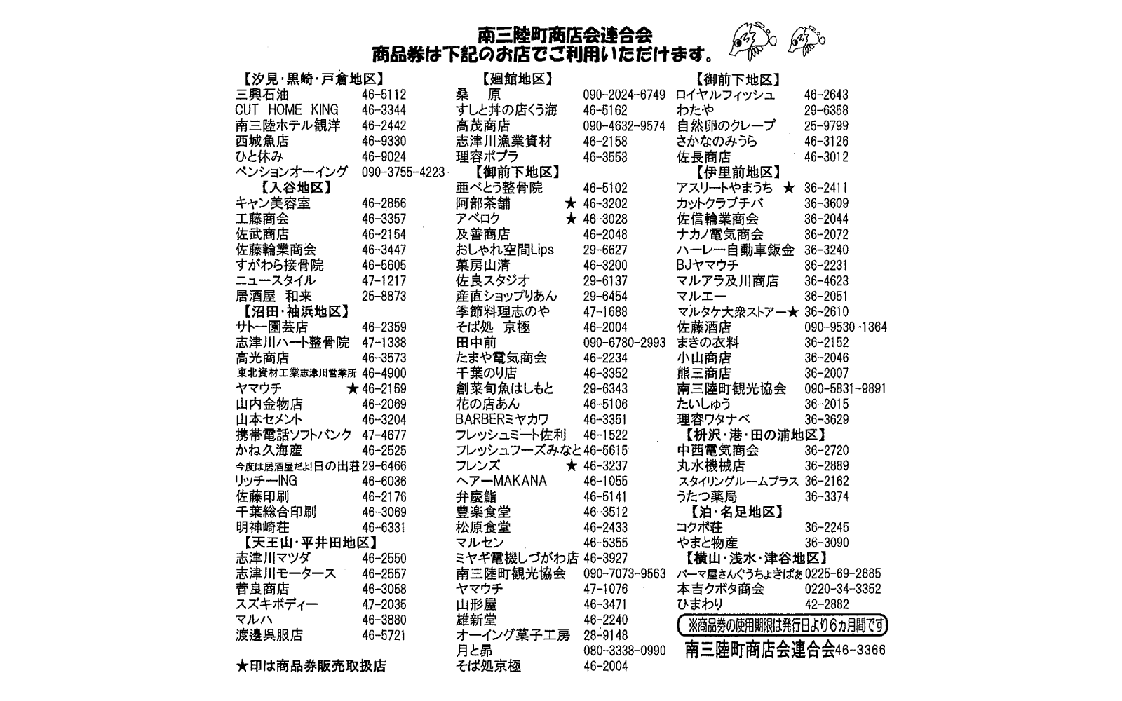 子育て世帯応援券利用可能店舗の案内