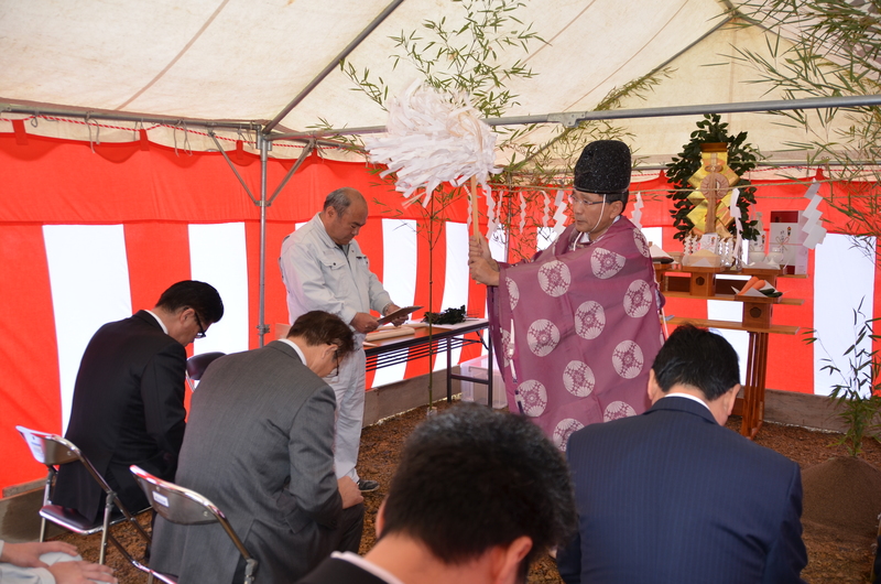 戸倉地区子育て支援拠点施設新築工事安全祈願祭